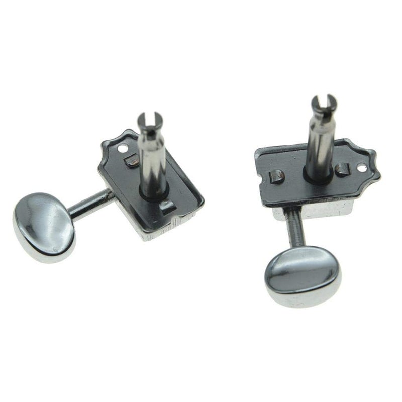 Wilkinson Deluxe 6 Inline Vintage Guitar Tuners with Split Post Guitar Tuning Keys Peg Machine Heads for Strat/Tele Guitars Chrome - Image 5